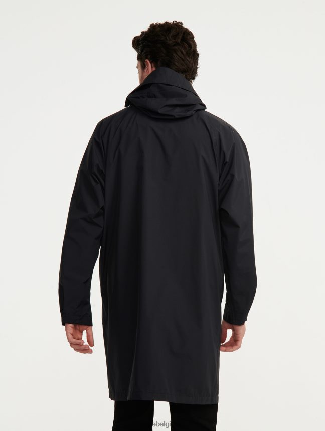 Aigle vêtements veste mtd longue à capuche noir Hommes HV42L2184