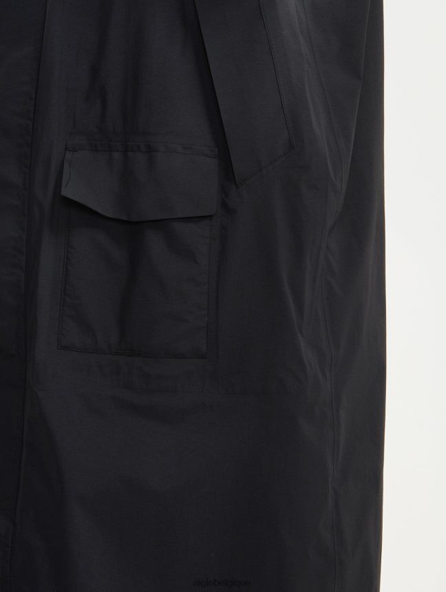 Aigle vêtements veste mtd longue à capuche noir Hommes HV42L2184