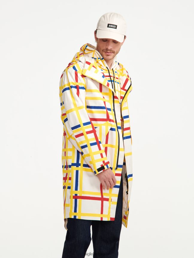 Aigle x Centre Pompidou vêtements longue queue de poisson à capuche mtd Mondrian Hommes HV42L2181