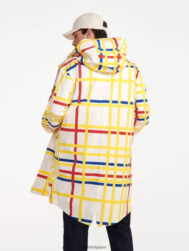 Aigle x Centre Pompidou vêtements longue queue de poisson à capuche mtd Mondrian Hommes HV42L2181