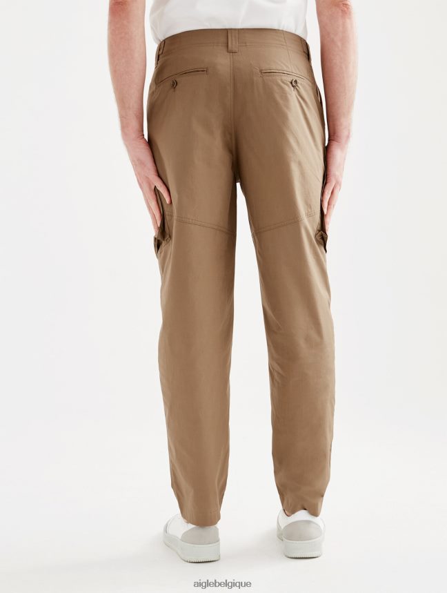 Aigle vêtements pantalon cargo en popeline cappuccino Hommes HV42L213