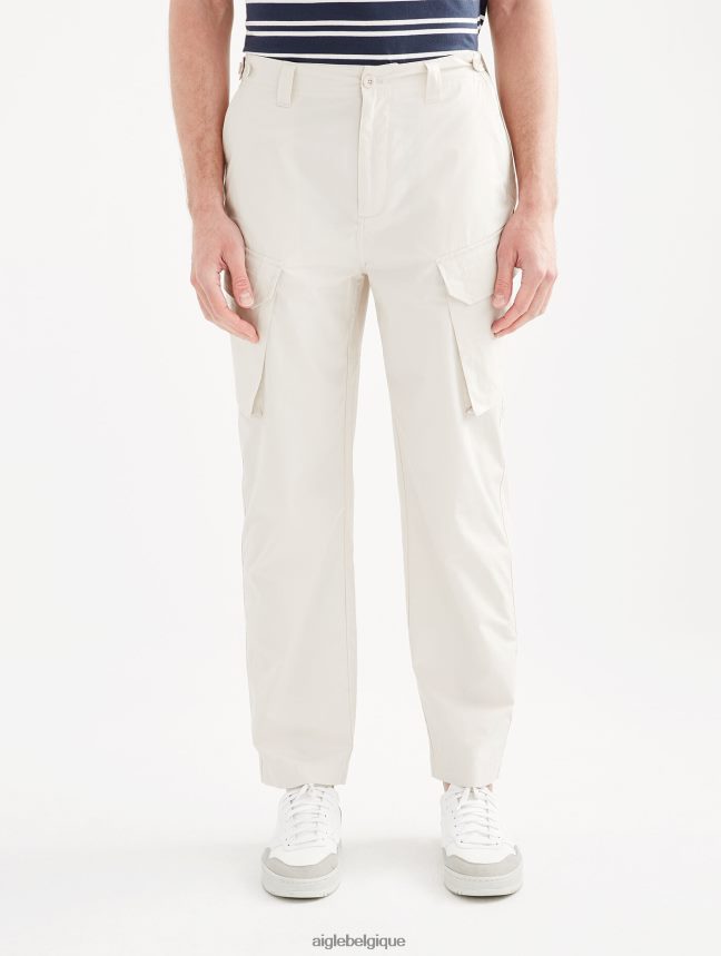 Aigle vêtements pantalon cargo en popeline martre Hommes HV42L212