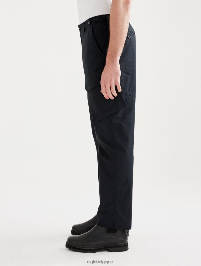 Aigle vêtements pantalon cargo en popeline noir Hommes HV42L2142