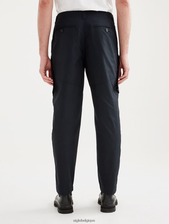 Aigle vêtements pantalon cargo en popeline noir Hommes HV42L2142