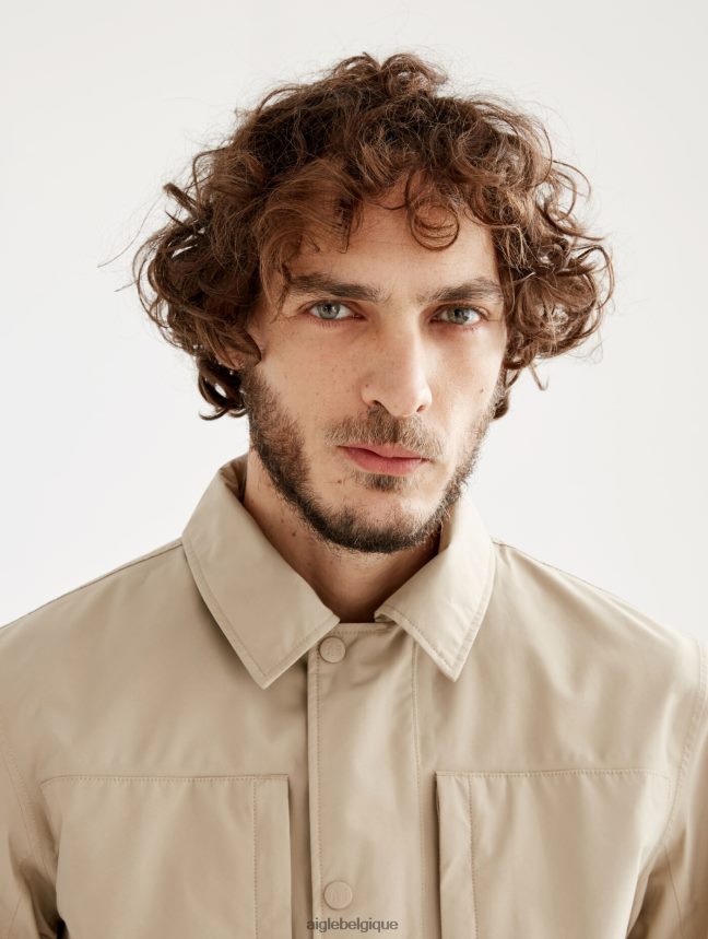 Aigle vêtements parka courte gore-tex capuche amovible osier je Hommes HV42L2220