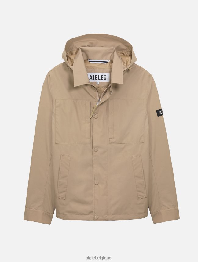 Aigle vêtements parka courte gore-tex capuche amovible osier je Hommes HV42L2220