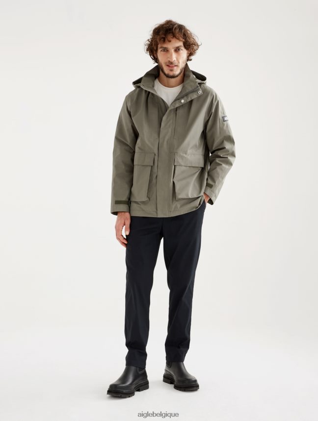 Aigle vêtements parka courte gore-tex capuche amovible taillis je Hommes HV42L2169