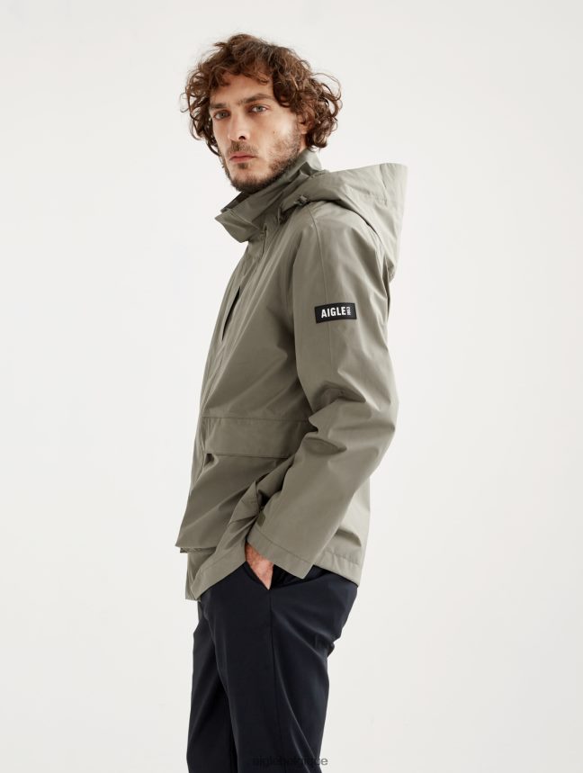 Aigle vêtements parka courte gore-tex capuche amovible taillis je Hommes HV42L2169