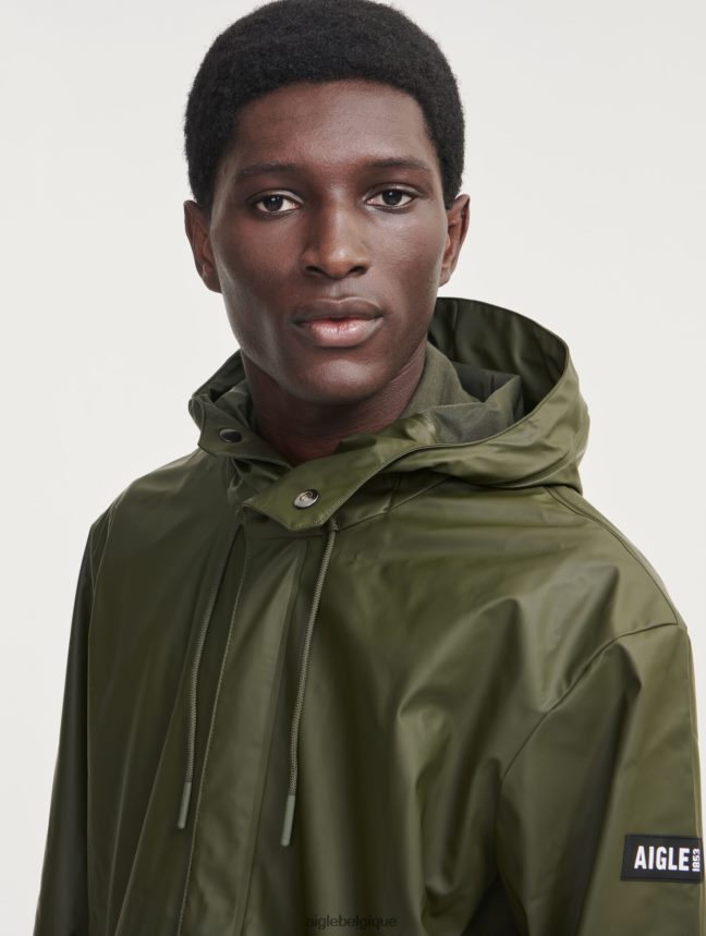 Aigle vêtements parka imperméable longue à capuche avocat Hommes HV42L2163
