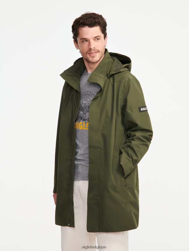 Aigle vêtements parka longue à capuche en gore-tex avocat Hommes HV42L2171