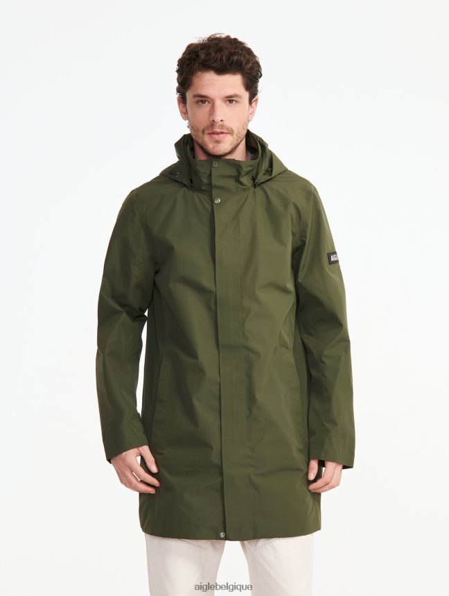 Aigle vêtements parka longue à capuche en gore-tex avocat Hommes HV42L2171