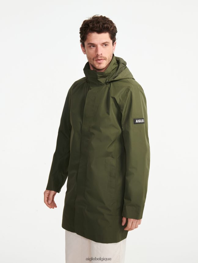 Aigle vêtements parka longue à capuche en gore-tex avocat Hommes HV42L2171