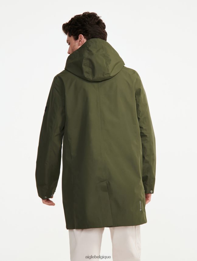 Aigle vêtements parka longue à capuche en gore-tex avocat Hommes HV42L2171