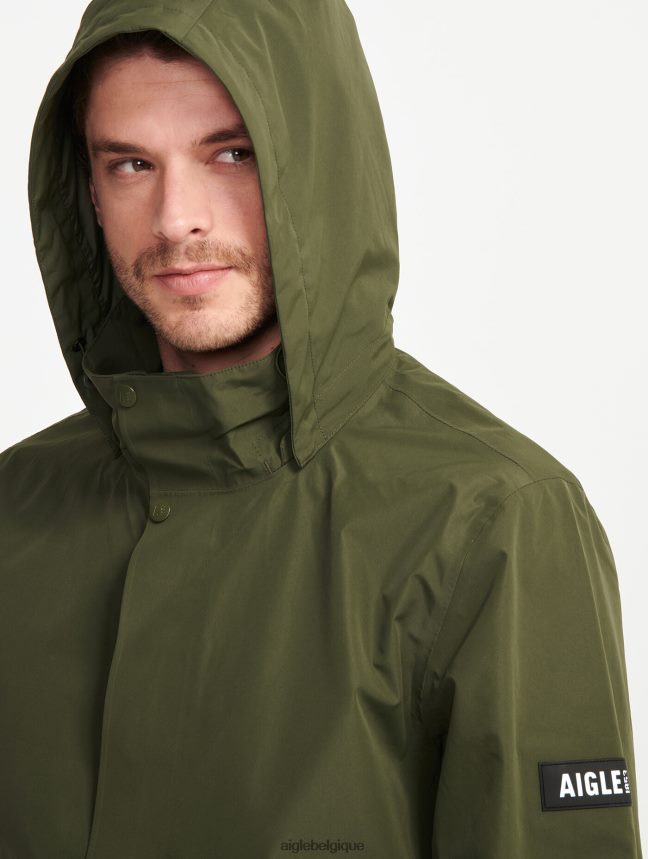 Aigle vêtements parka longue à capuche en gore-tex avocat Hommes HV42L2171