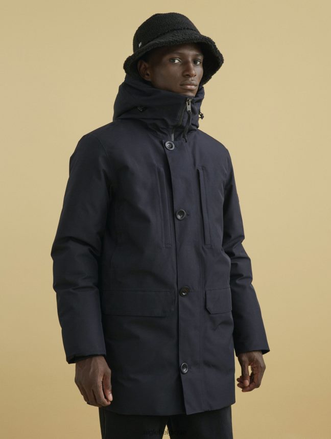 Aigle vêtements parka longue à capuche en gore-tex noir Hommes HV42L2194