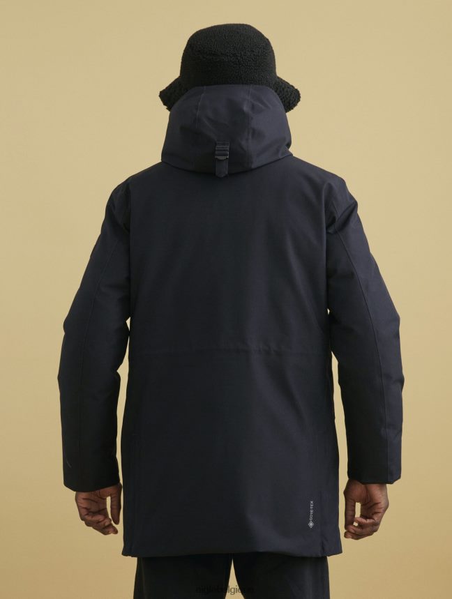Aigle vêtements parka longue à capuche en gore-tex noir Hommes HV42L2194