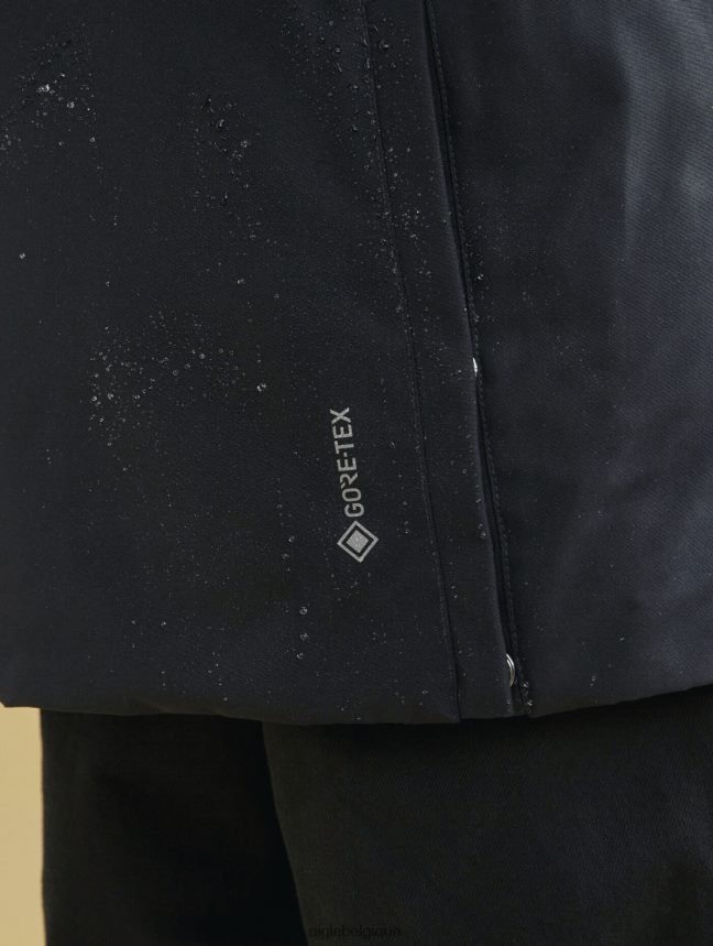 Aigle vêtements parka longue à capuche en gore-tex noir Hommes HV42L2194