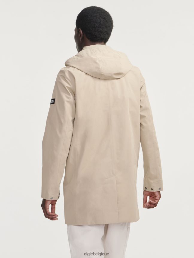 Aigle vêtements parka longue à capuche en gore-tex osier Hommes HV42L2203