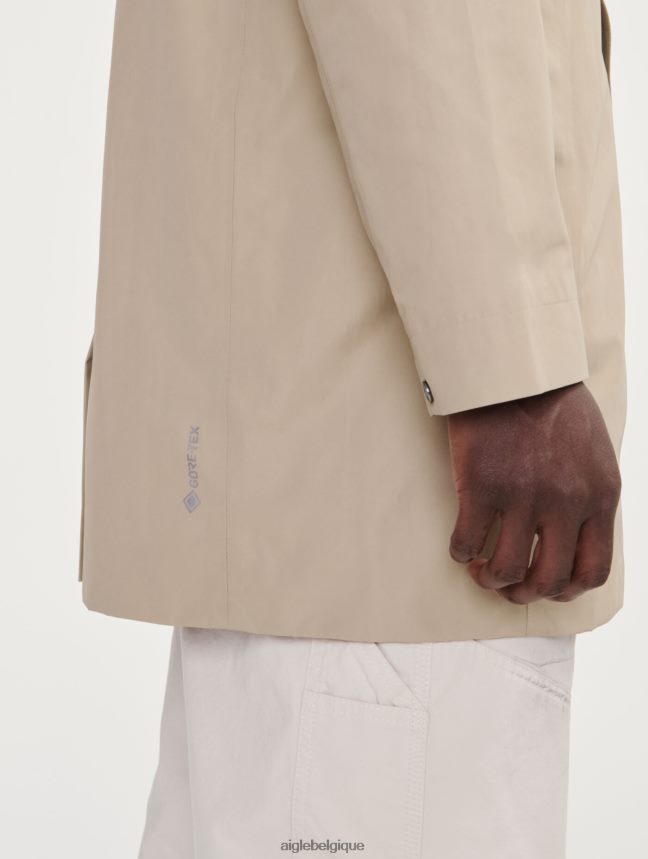 Aigle vêtements parka longue à capuche en gore-tex osier Hommes HV42L2203