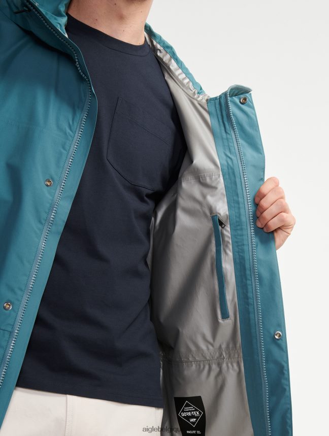 Aigle vêtements parka longue à double capuche en gore-tex paclite hydroélectrique Hommes HV42L2193