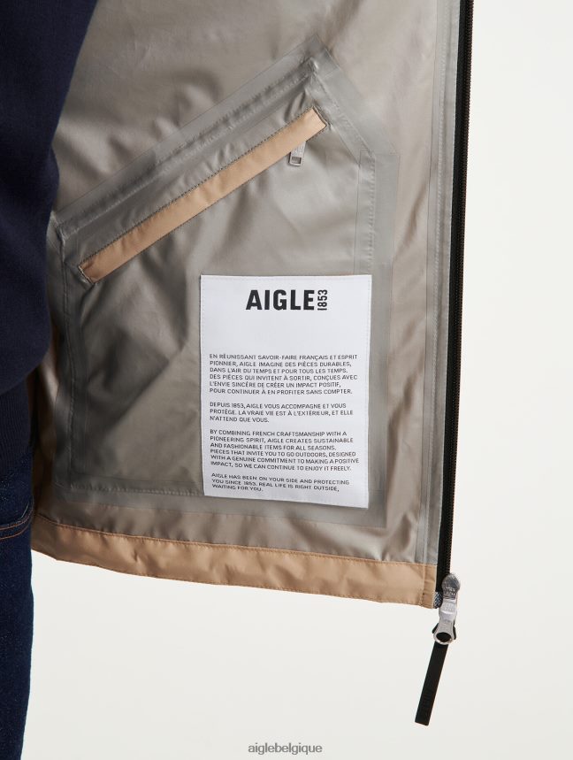 Aigle vêtements parka longue en goretex osier je Hommes HV42L2219