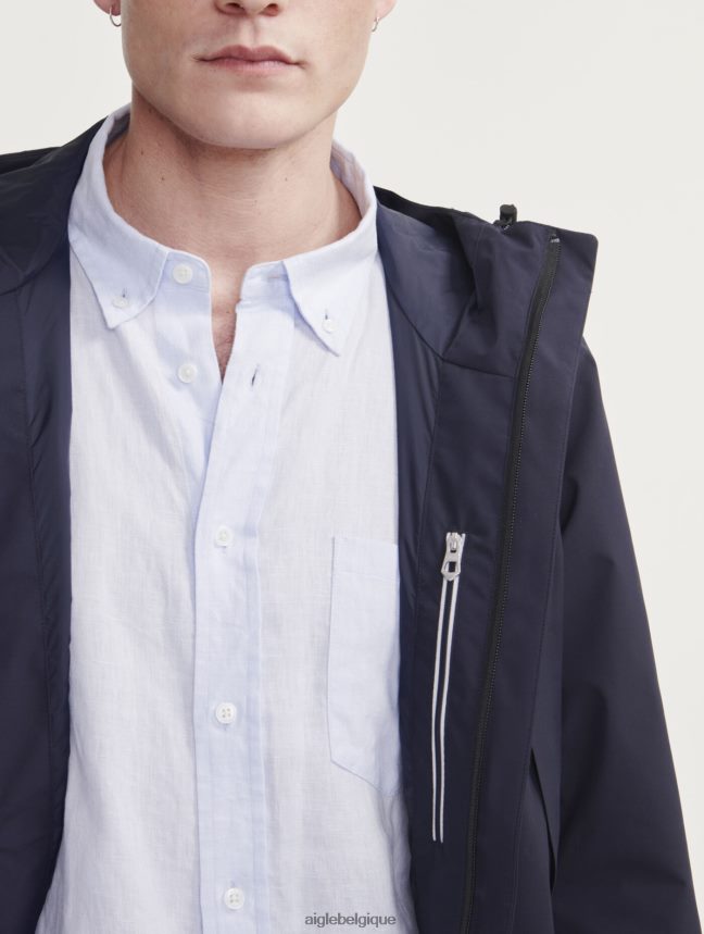 Aigle vêtements parka mi-longue à capuche mtd Marin Hommes HV42L2160