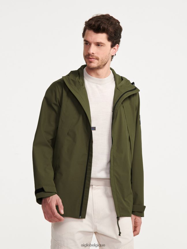 Aigle vêtements parka mi-longue à capuche mtd kaki Hommes HV42L2178