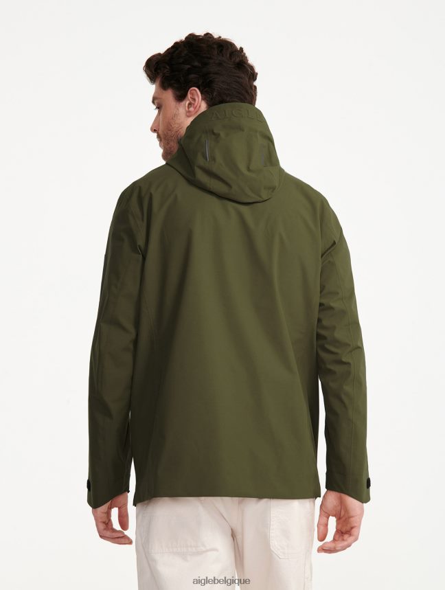 Aigle vêtements parka mi-longue à capuche mtd kaki Hommes HV42L2178