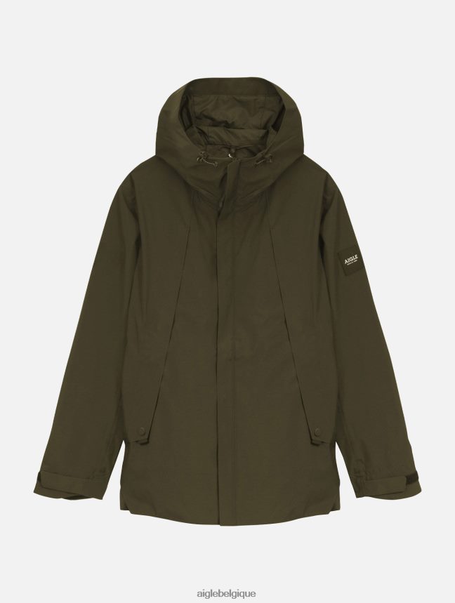 Aigle vêtements parka mi-longue à capuche mtd kaki Hommes HV42L2178