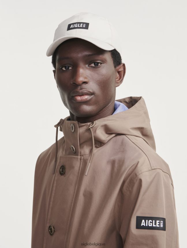 Aigle vêtements parka mtd mi-longue à capuche cappuccino Hommes HV42L2222
