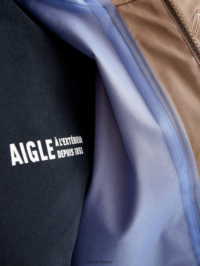 Aigle vêtements parka mtd mi-longue à capuche cappuccino Hommes HV42L2222