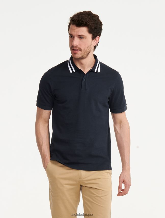 Aigle vêtements polo à manches courtes et col à double bande Empire Hommes HV42L22