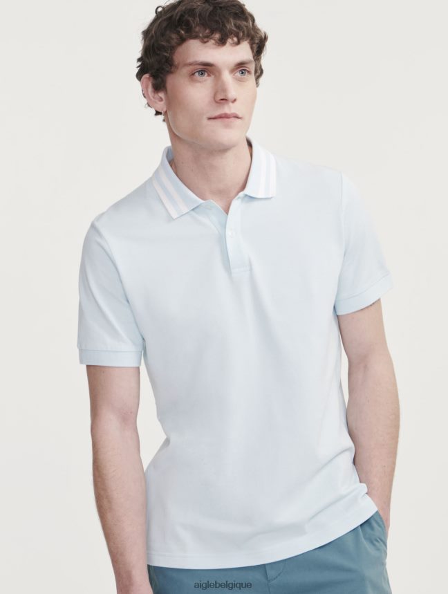 Aigle vêtements polo à manches courtes et col à double bande glacier Hommes HV42L2124