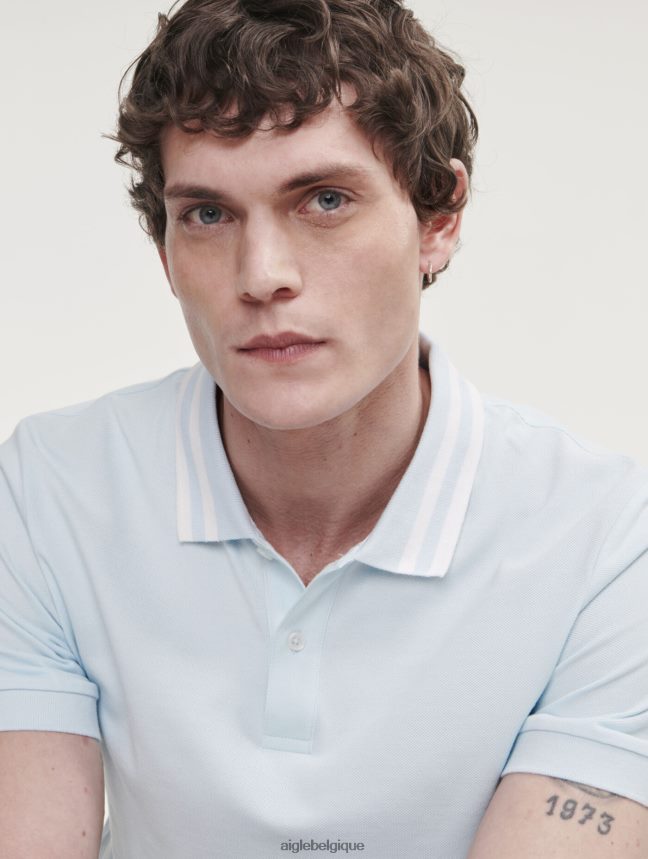 Aigle vêtements polo à manches courtes et col à double bande glacier Hommes HV42L2124