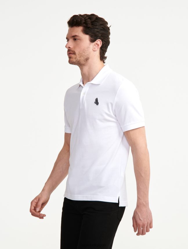 Aigle vêtements polo à manches courtes à séchage rapide blanc Hommes HV42L263