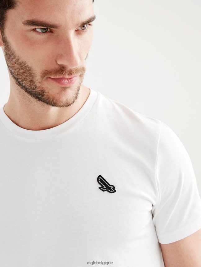 Aigle vêtements t-shirt à col rond blanc Hommes HV42L2138