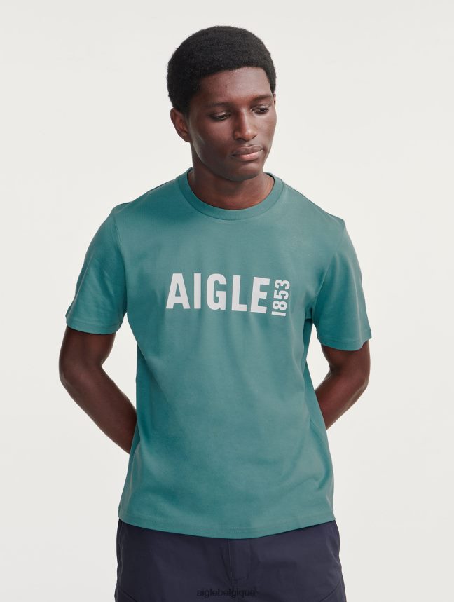 Aigle vêtements t-shirt imprimé à col rond en pyratex hydroélectrique Hommes HV42L270