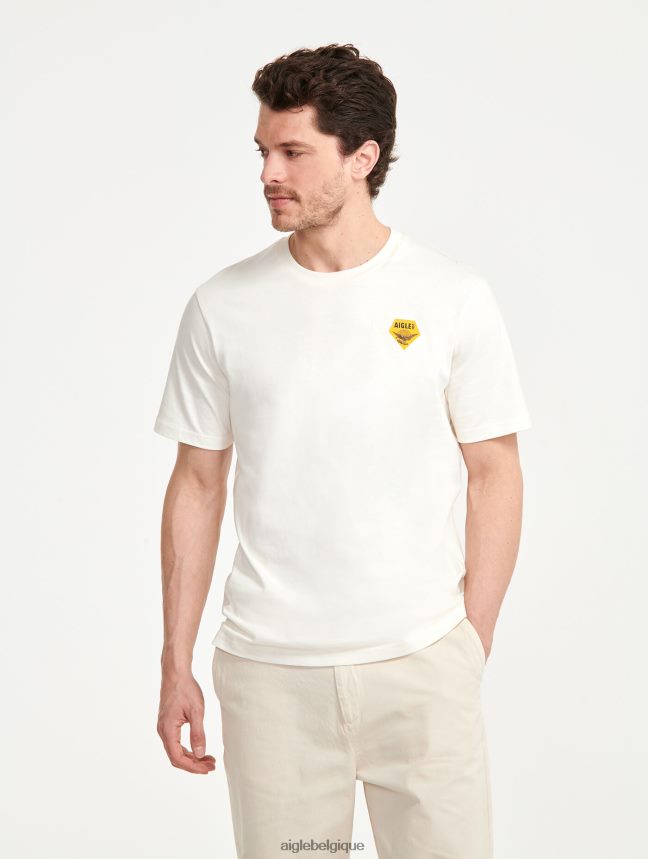 Aigle vêtements t-shirt imprimé à col rond lait Hommes HV42L2137