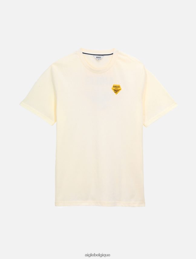 Aigle vêtements t-shirt imprimé à col rond lait Hommes HV42L2137