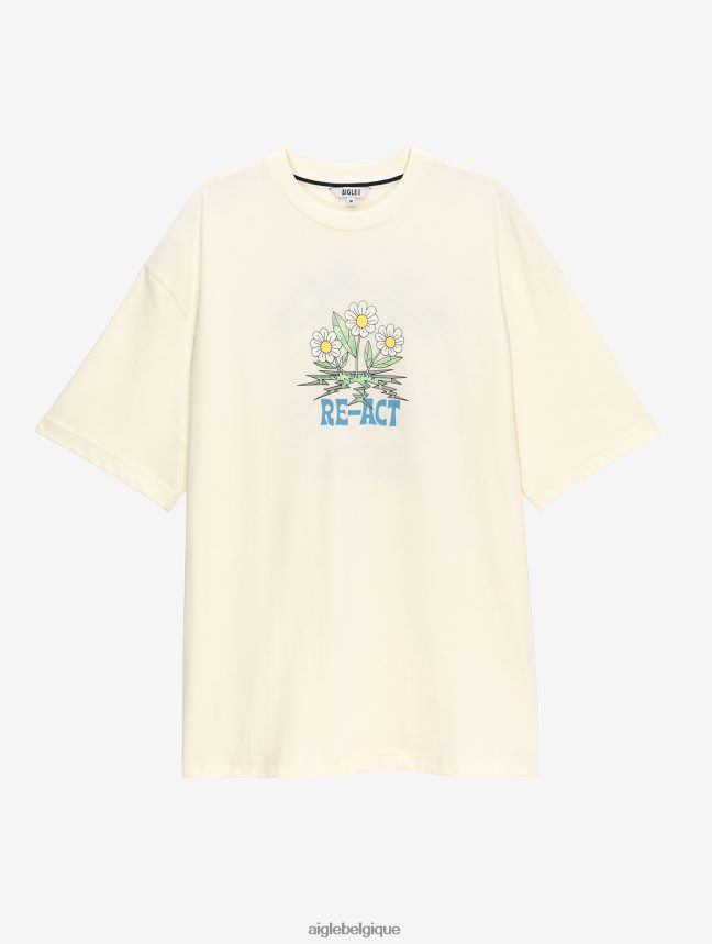 Aigle vêtements t-shirt imprimé à col rond lait Hommes HV42L25