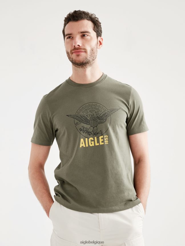 Aigle vêtements t-shirt imprimé à col rond taillis Hommes HV42L262