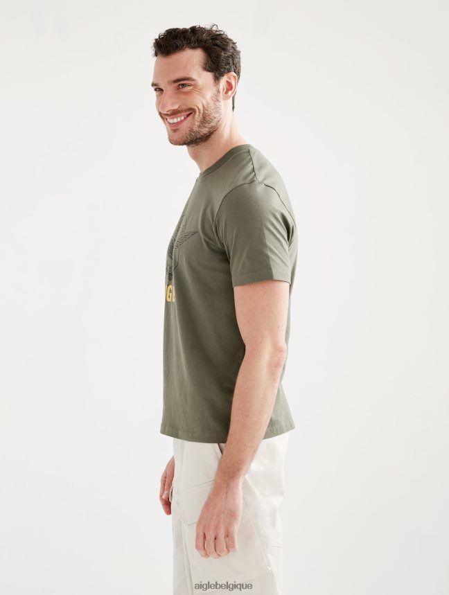 Aigle vêtements t-shirt imprimé à col rond taillis Hommes HV42L262