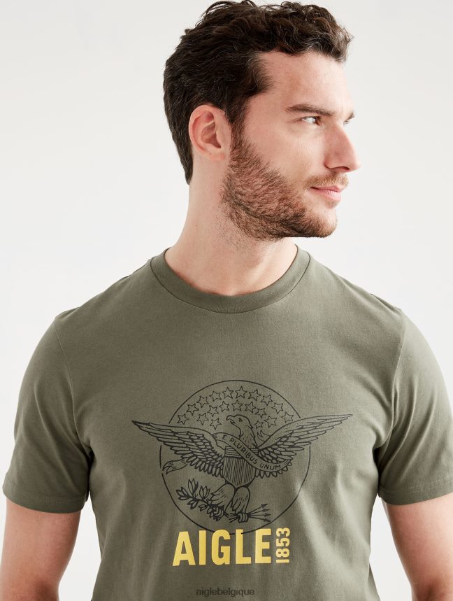 Aigle vêtements t-shirt imprimé à col rond taillis Hommes HV42L262