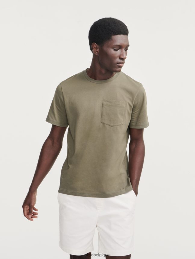 Aigle vêtements t-shirt ras du cou à poche en jersey taillis Hommes HV42L287