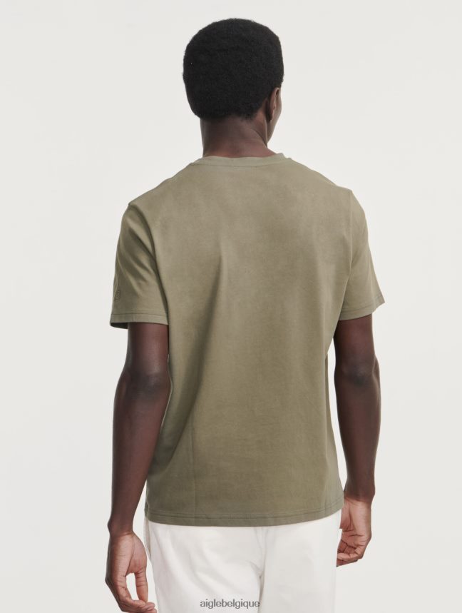 Aigle vêtements t-shirt ras du cou à poche en jersey taillis Hommes HV42L287