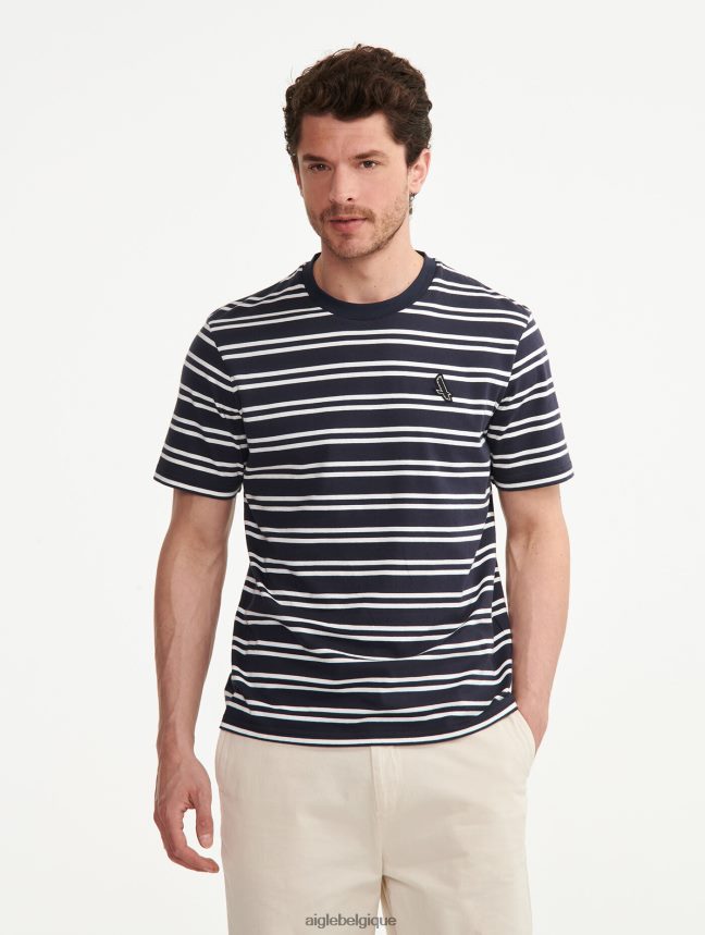 Aigle vêtements t-shirt rayé à col rond empire st Hommes HV42L2132