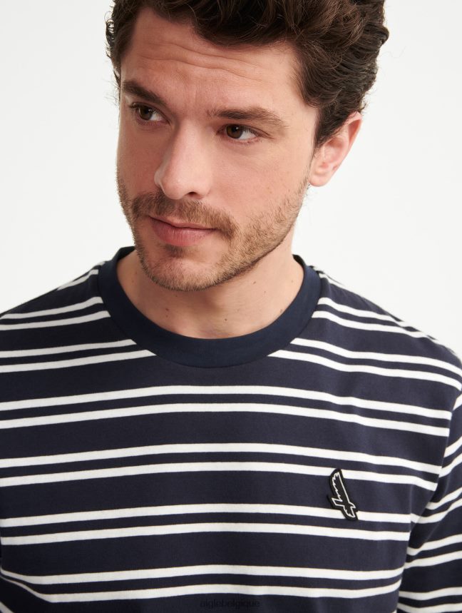 Aigle vêtements t-shirt rayé à col rond empire st Hommes HV42L2132