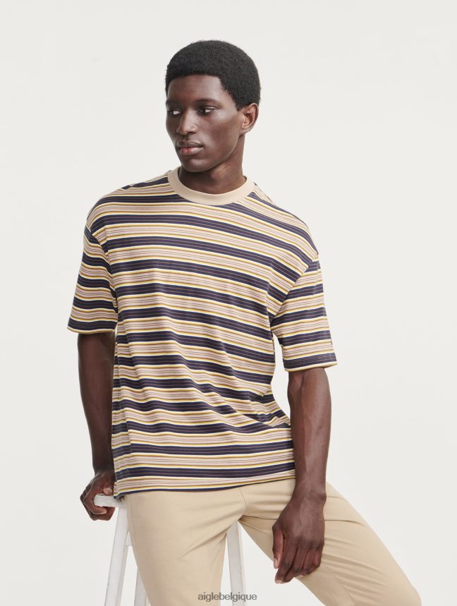 Aigle vêtements t-shirt rayé à col rond empire st Hommes HV42L24