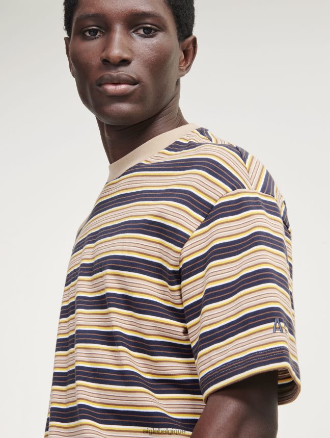 Aigle vêtements t-shirt rayé à col rond empire st Hommes HV42L24