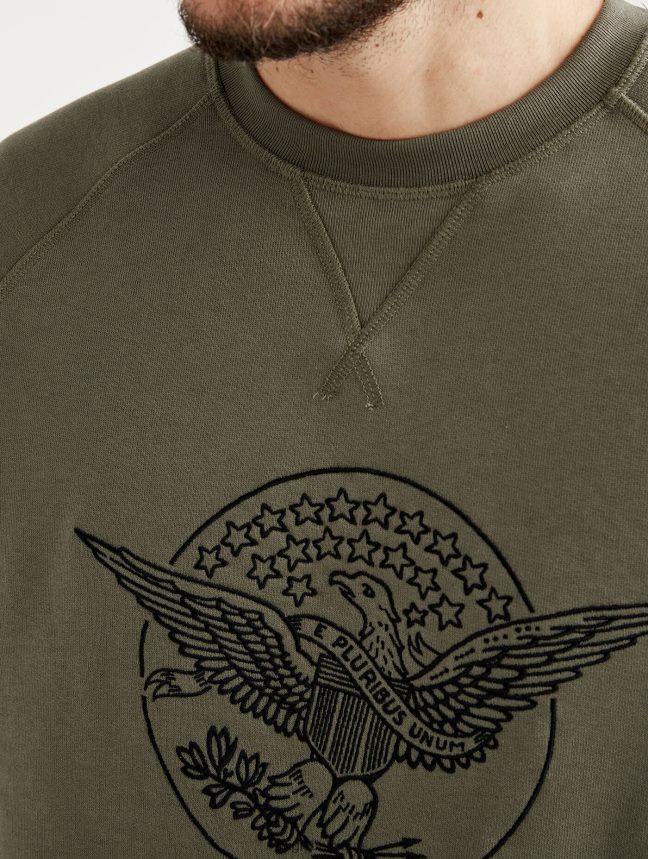 Aigle vêtements sweat-shirt à col rond brodé taillis Hommes HV42L280